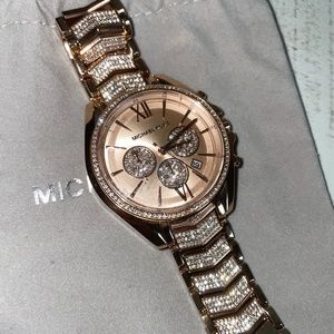 Michael Kors MK 6730 Women’s Chronograph Whitney Rose Gold-Tone Watch